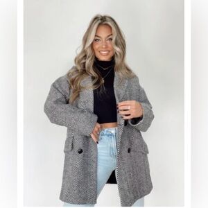 Oversized blazer coat